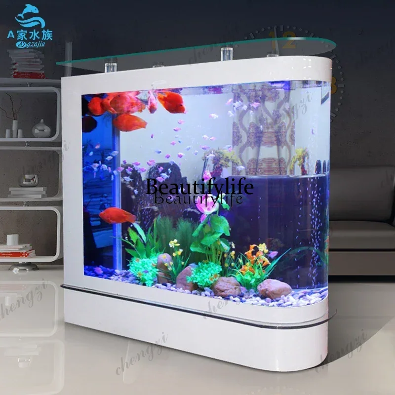 새로운 어항 높은 캐비닛 거실용 대형 U자형 바닥 스크 - Marine Aquarium With Sump 리뷰 및 가격