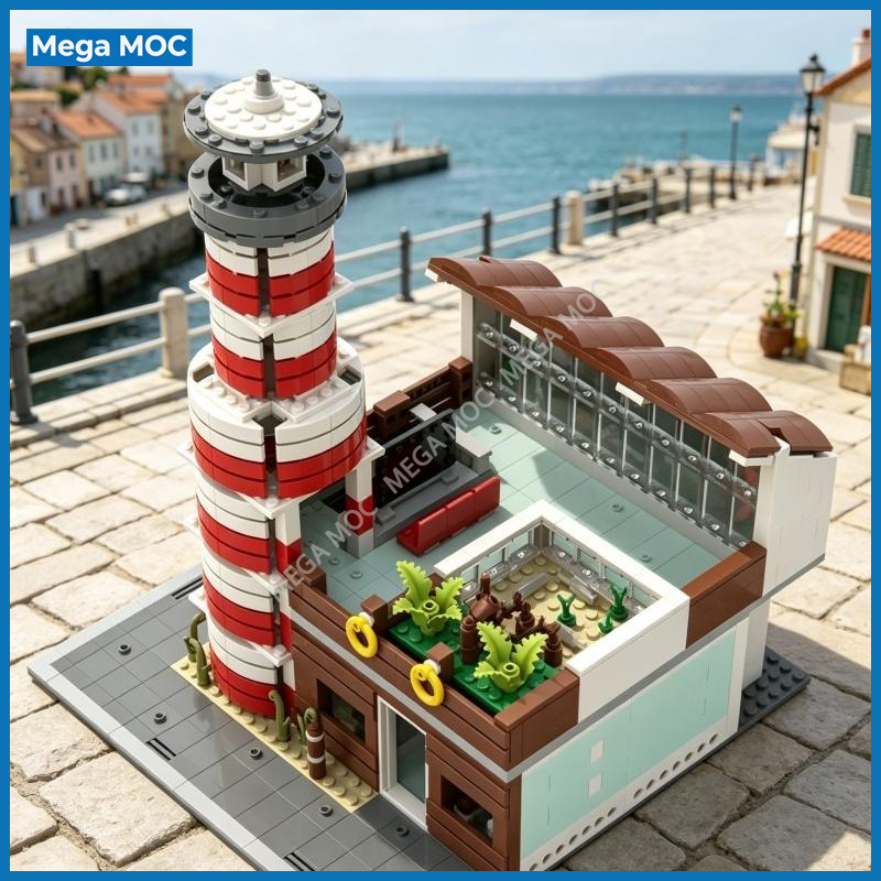 DIY 도시 수족관 MOC 브릭 빌딩 블록 도시 해양  - Aquarium And Marine Museum 리뷰 및 가격