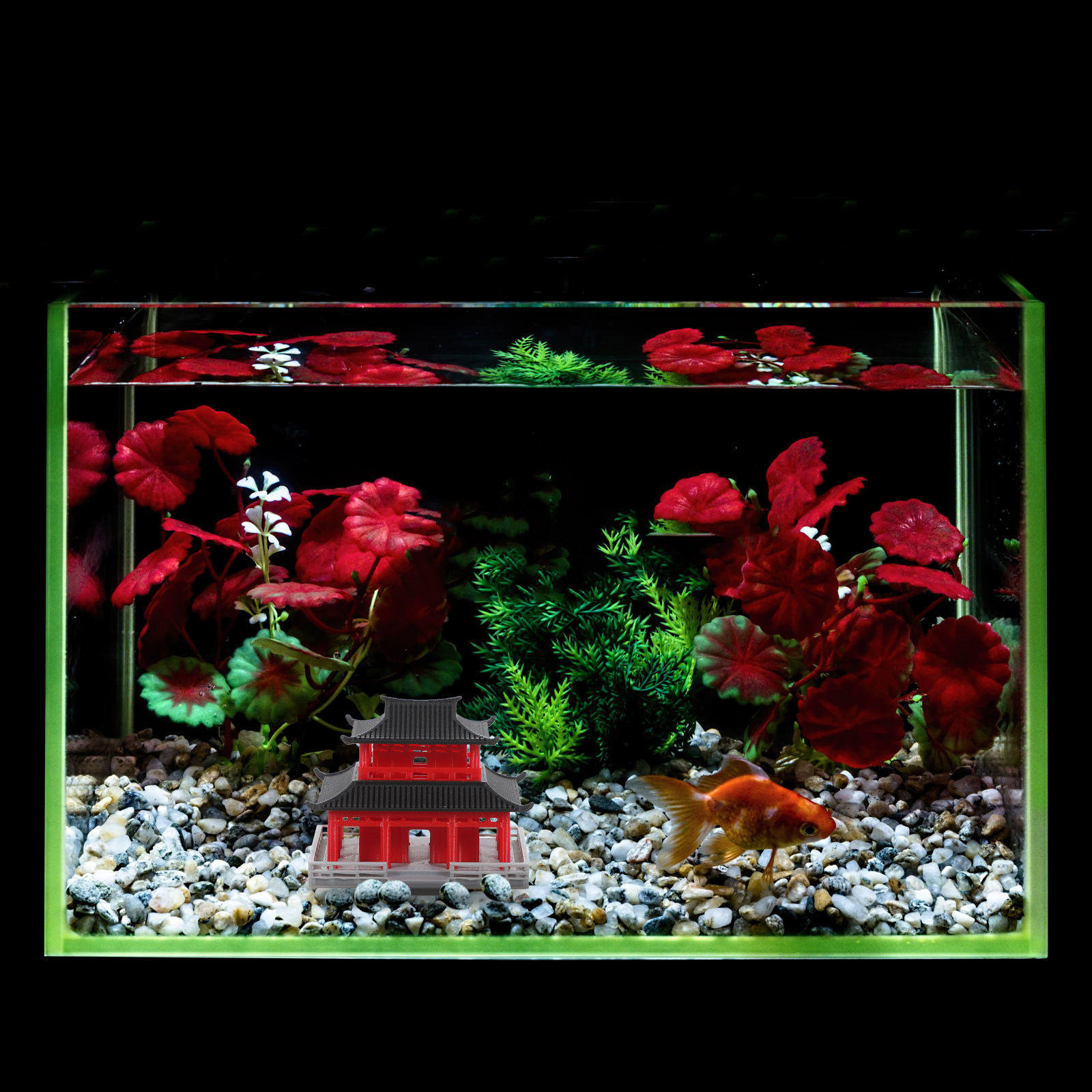 미니 파빌리온, 중국 고대 건축 양식, 수족관 장식,  - Aquarium & Marine Museum 리뷰 및 가격