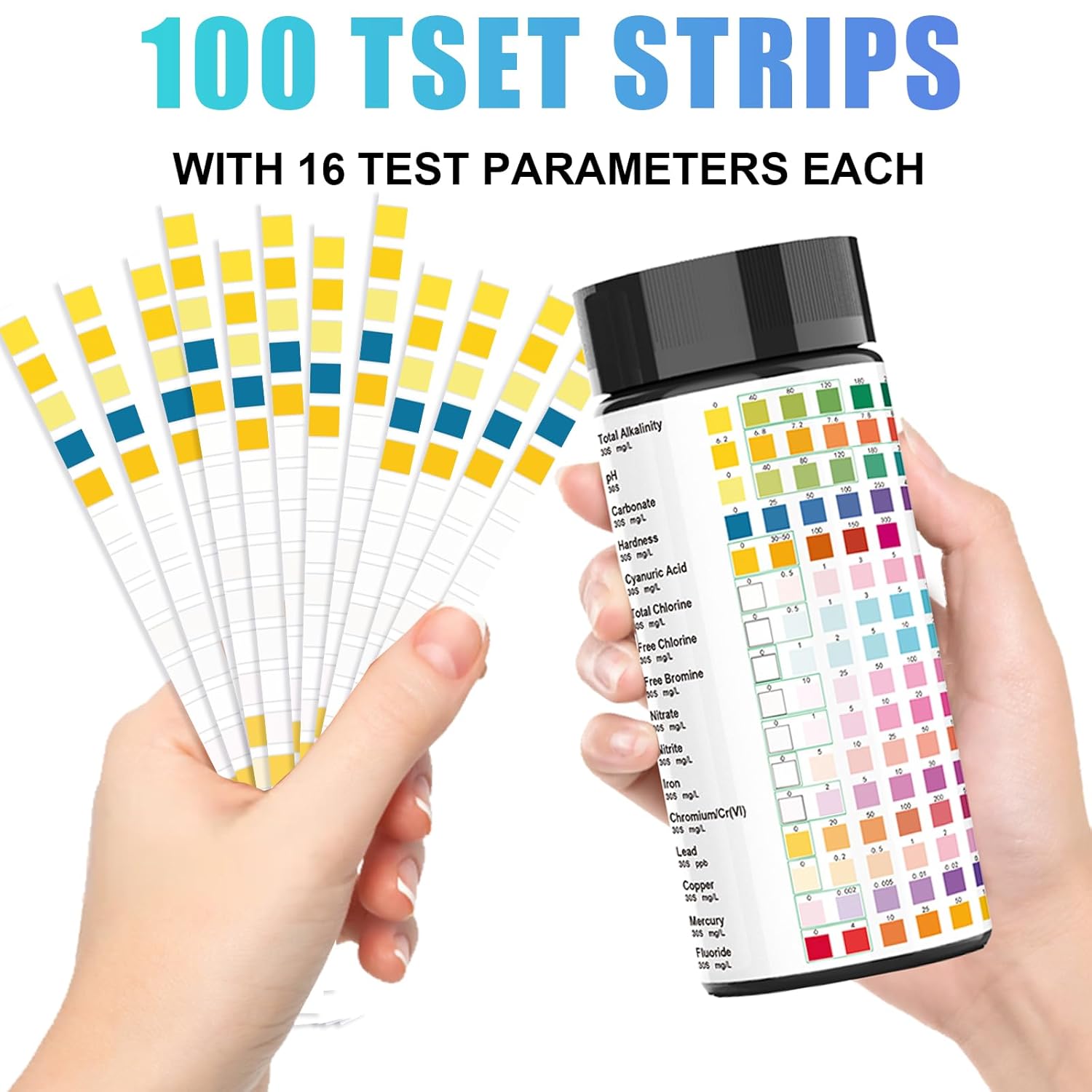 16-in-1 수질 검사 키트 스트립, 100개입, 가 - Marine Aquarium Water Testing 리뷰 및 가격
