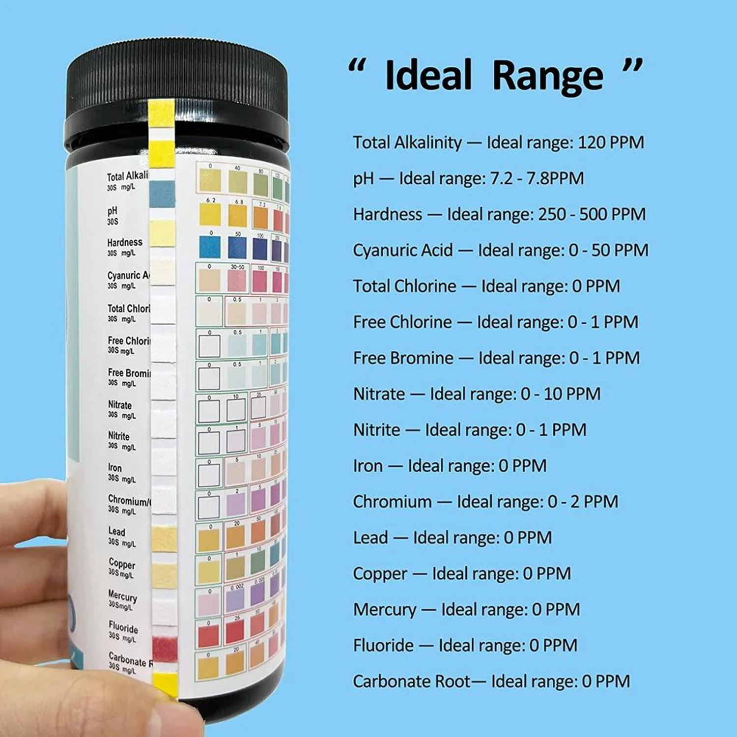 16-in-1 수질 검사 키트 스트립, 100개입, 가 - Marine Aquarium Water Testing 리뷰 및 가격