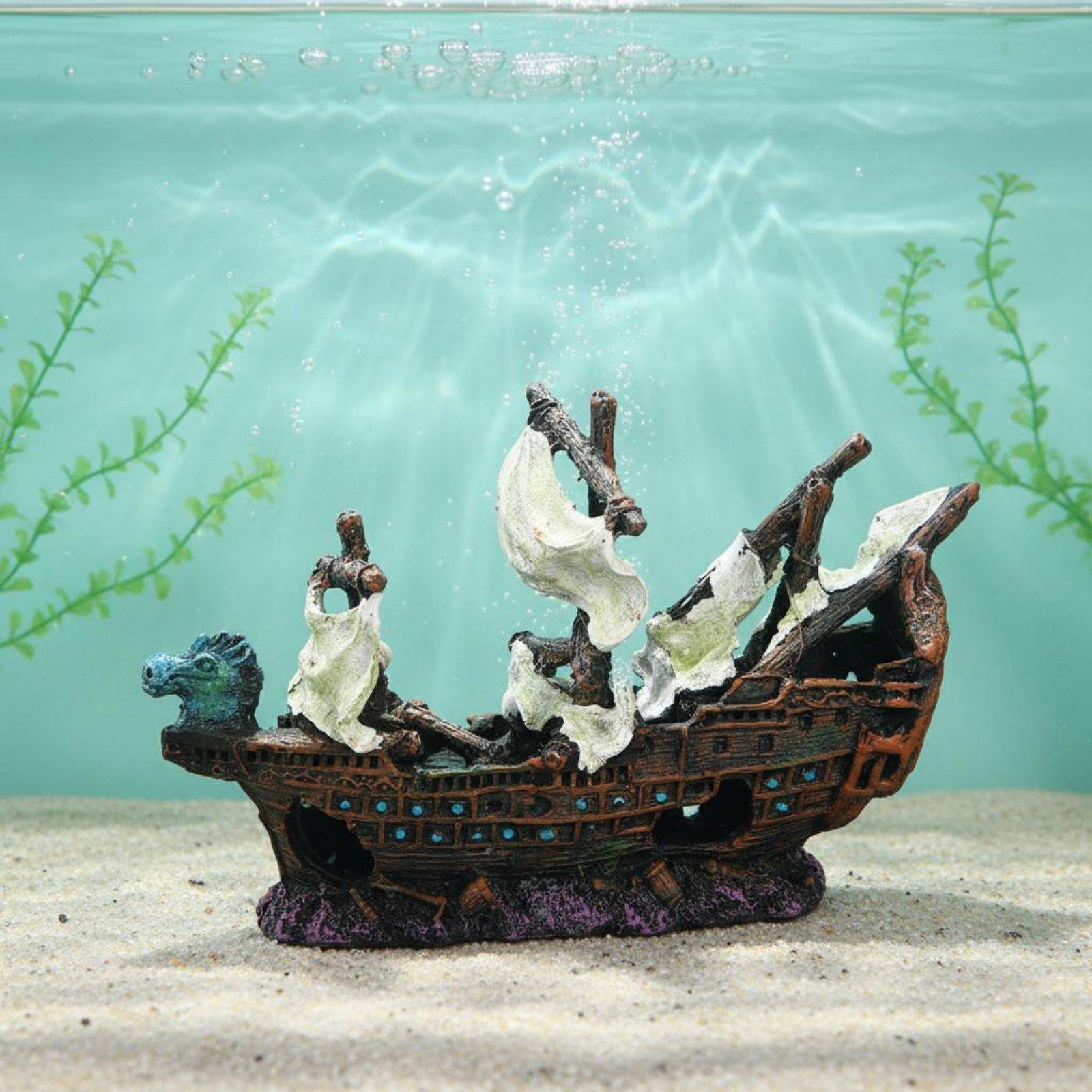 어항 장식용 수지로 만든 난파선 모형, 해양 수족관 액 - Aquarium Marine Setup 리뷰 및 가격