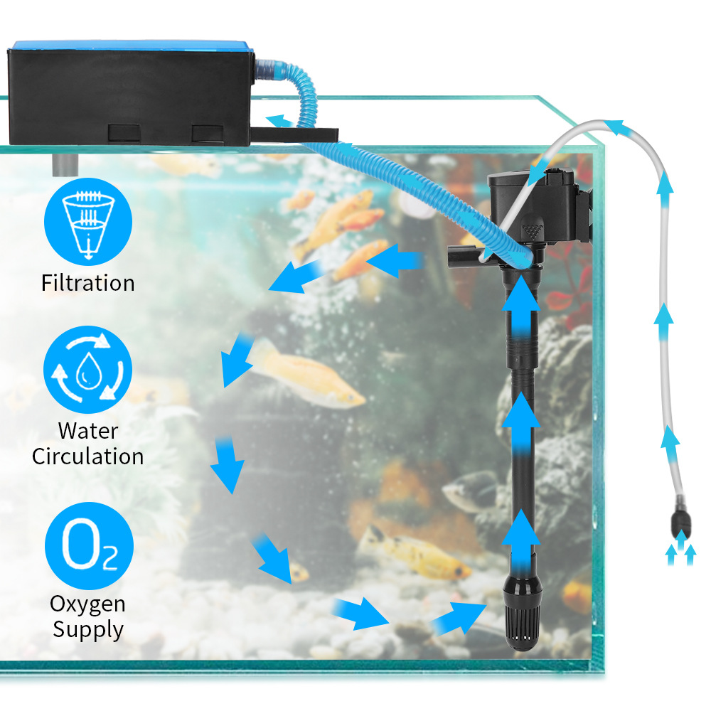 3in1 상단 필터 수족관 잠수정 펌프 수조 상부 필터 - Marine Aquarium Overflow Box 리뷰 및 가격
